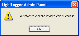 LightLogger Keylogger Riuscita Supporto Finestra di Dialogo